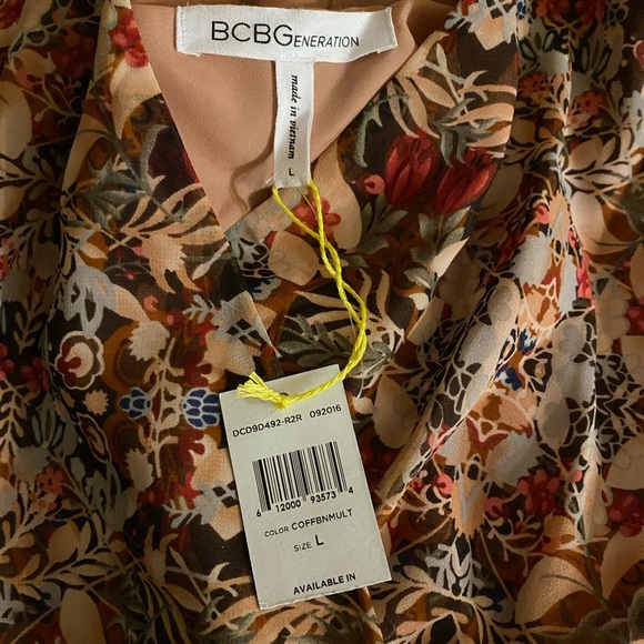 BCBGeneration Women's Romper Size Large L NWT Color: “Coffee Bean Multi” - Picture 7 of 12